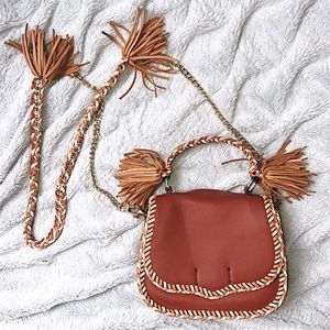 Rebecca Minkoff Braid & Fringe Leather Crossbody